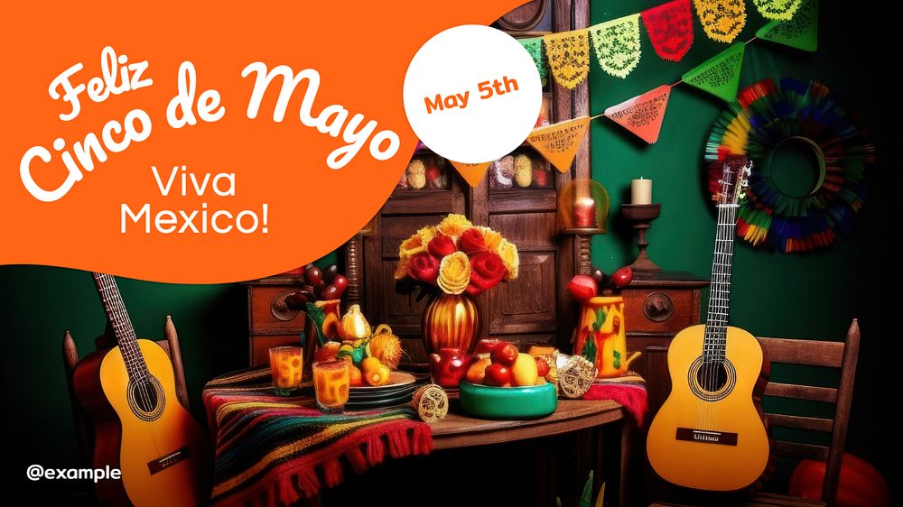 Cinco de mayo blog banner template