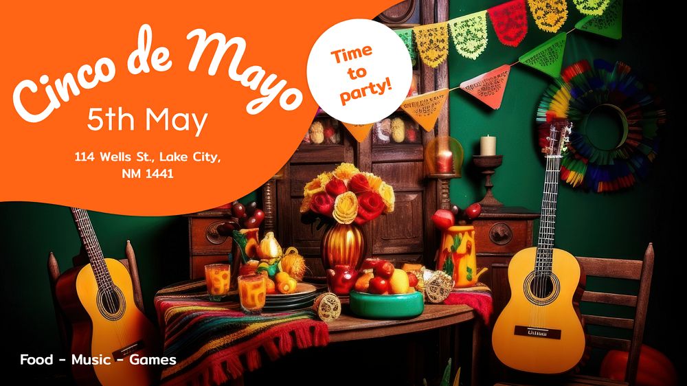 Cinco de mayo blog banner template