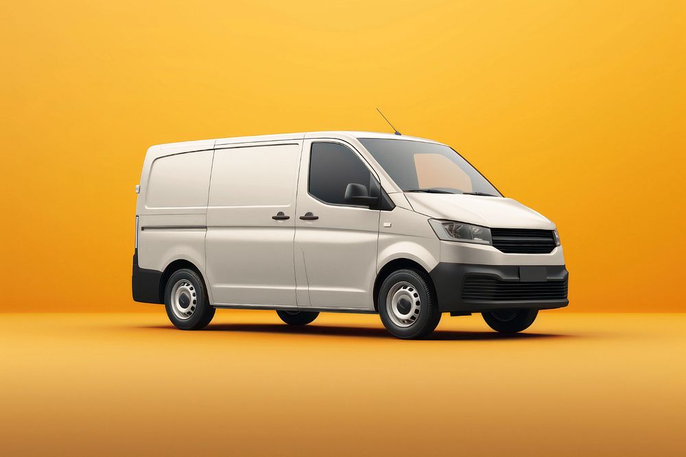 Delivery van mockup, editable design