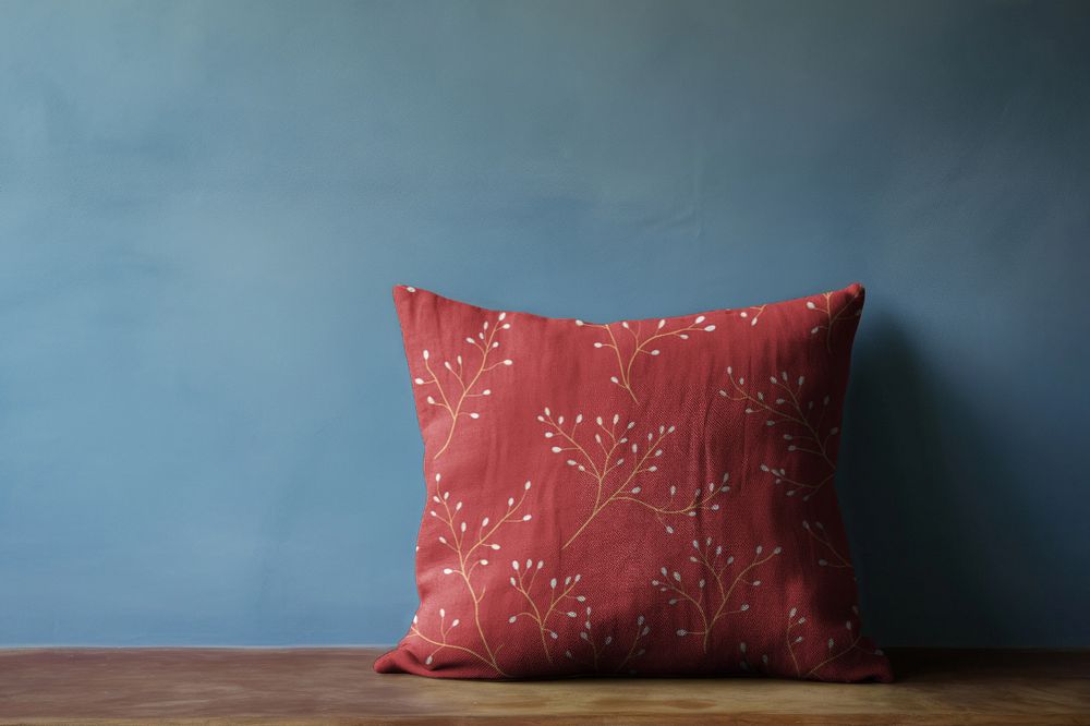 Cushion pillow case mockup, editable design