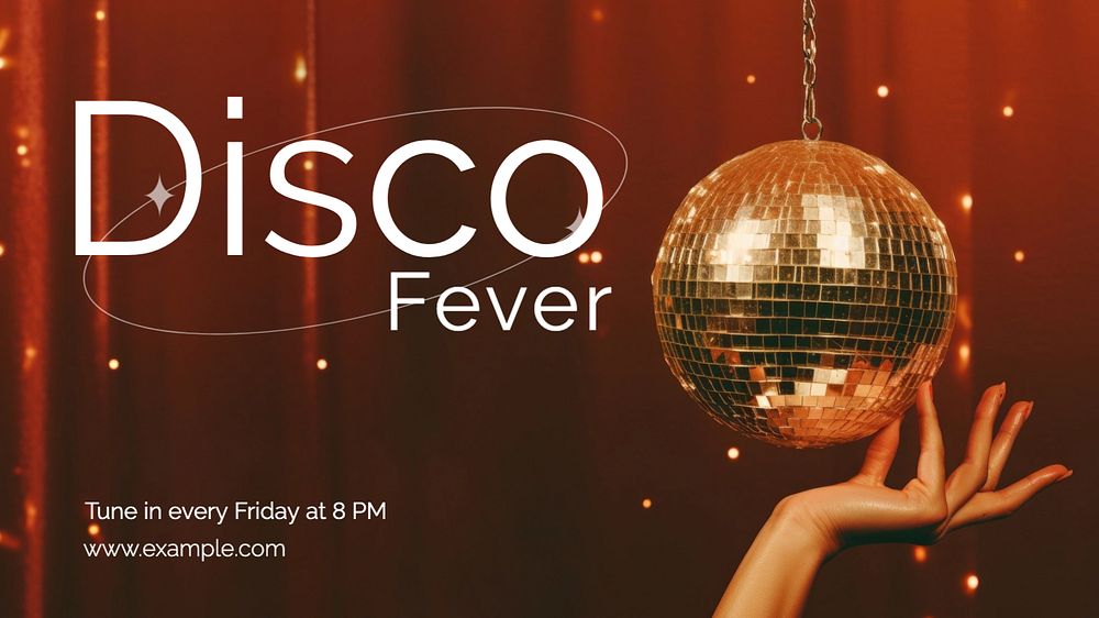 Disco fever blog banner template