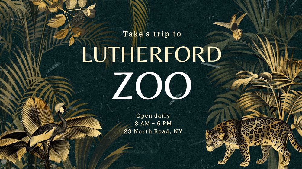 Zoo blog banner template