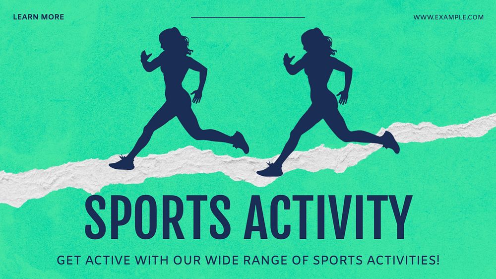 Sports activity blog banner template