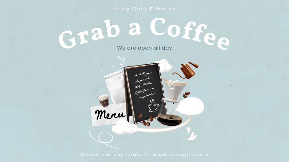 Grab a coffee blog banner template