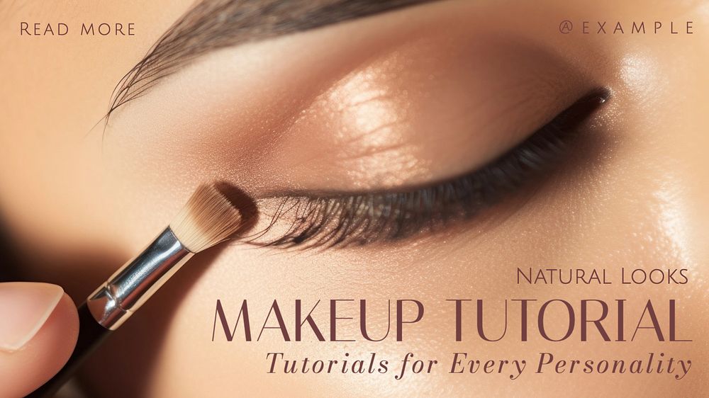 Makeup tutorial blog banner template