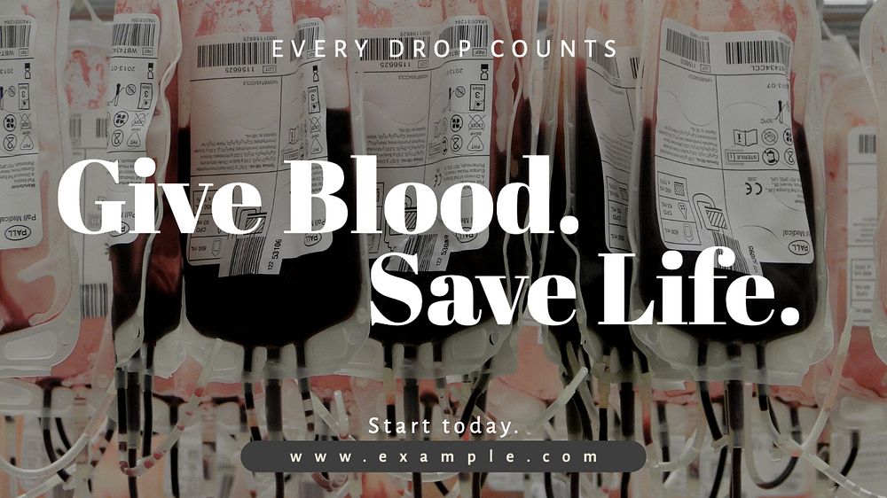 Blood donation blog banner template