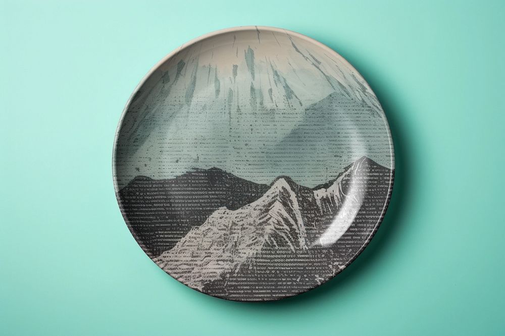 Plate mockup, editable design