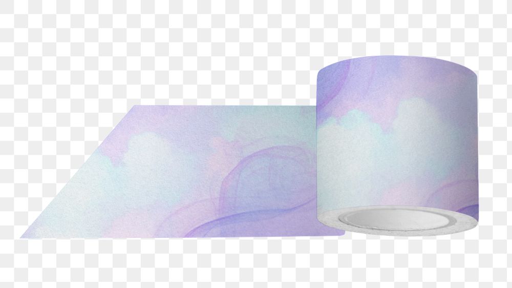 Washi tape mockup png element, editable pastel watercolor design