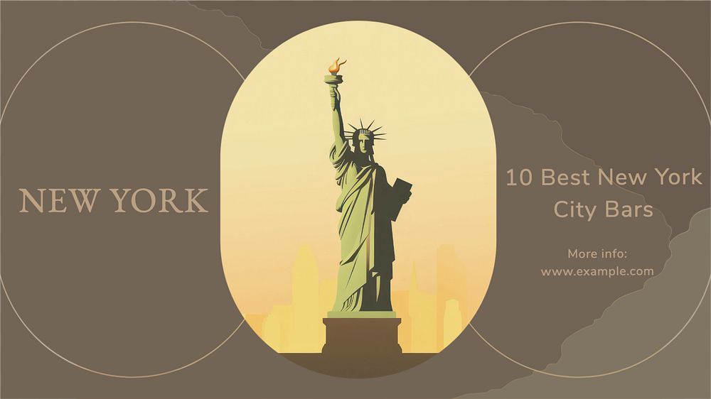 New York city blog banner template, editable text