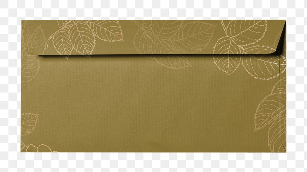 Green botanical envelope editable mockup element