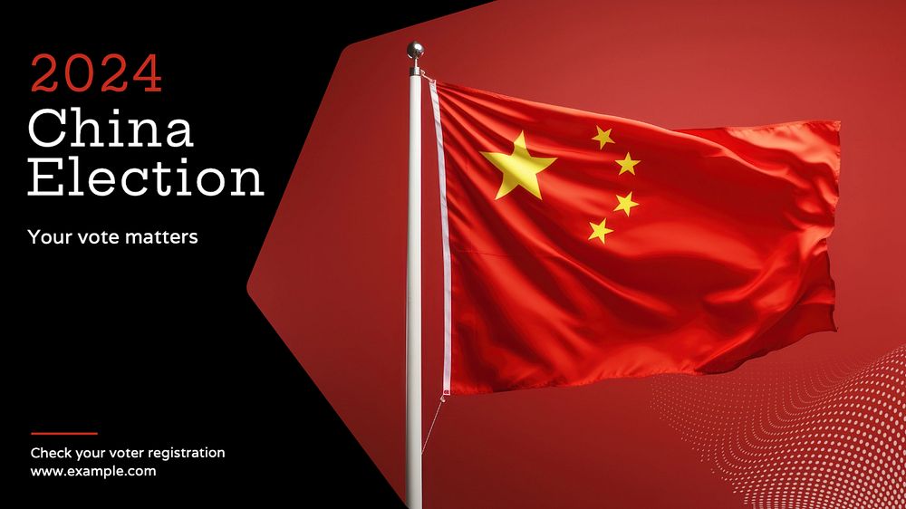 China election blog banner template, editable text