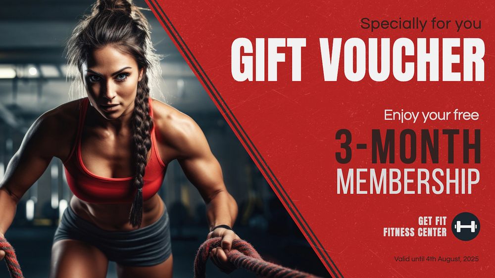 Gym membership voucher template Premium Editable Template rawpixel