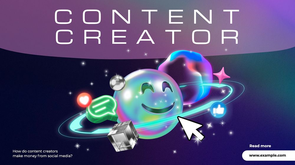 Content creator blog banner template | Premium Editable Template - rawpixel