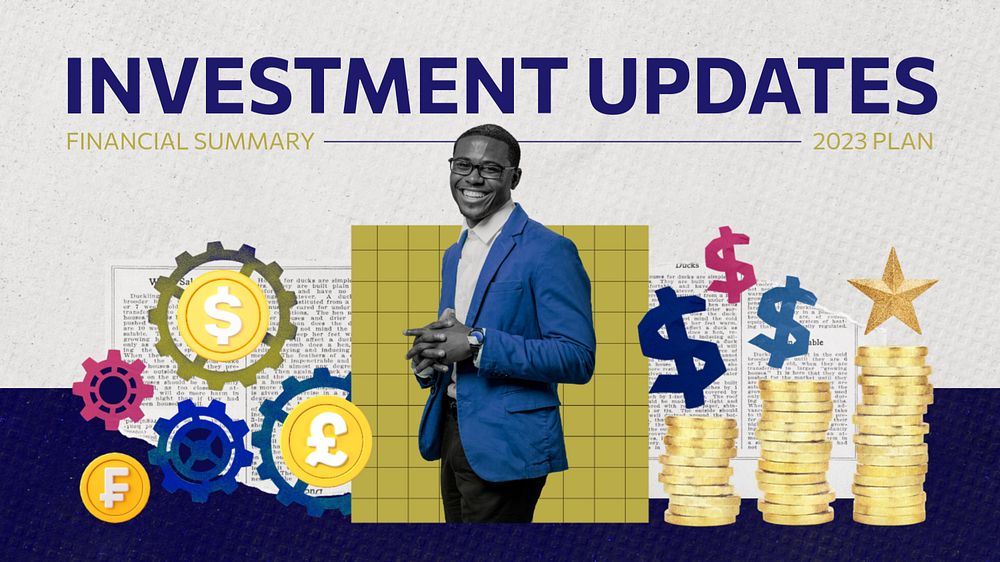 Investment updates editable presentation slide template 