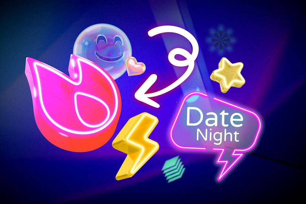 Date night, lifestyle 3d remix, editable design