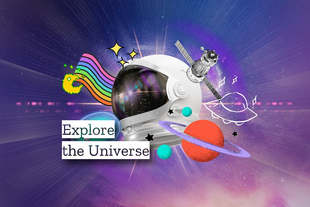 Explore the universe, business 3d remix, editable design