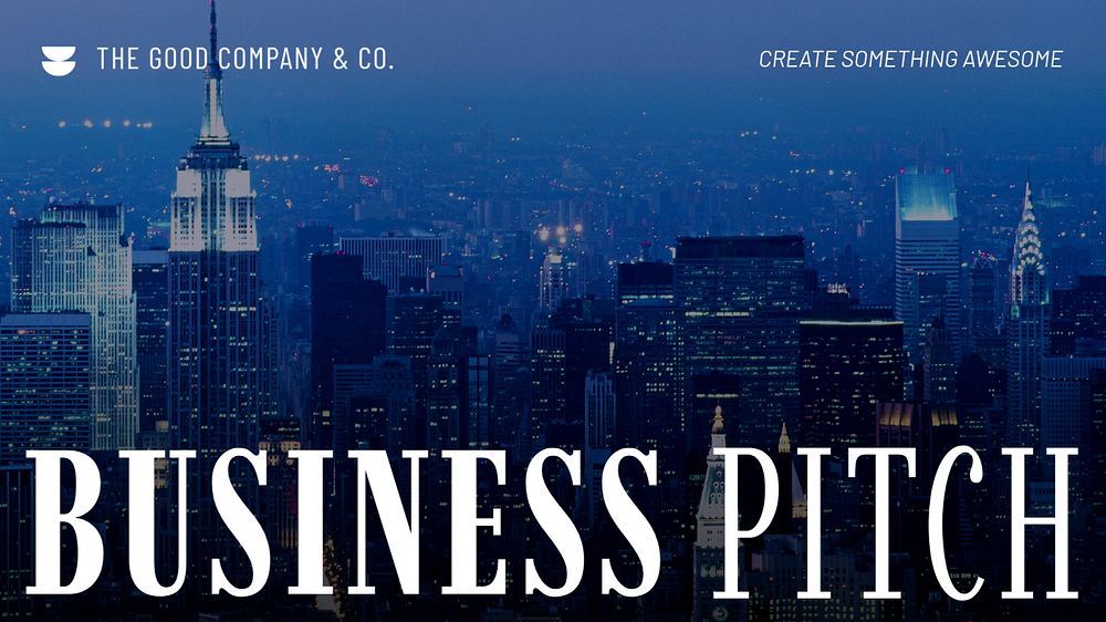 Business pitch presentation template, editable design