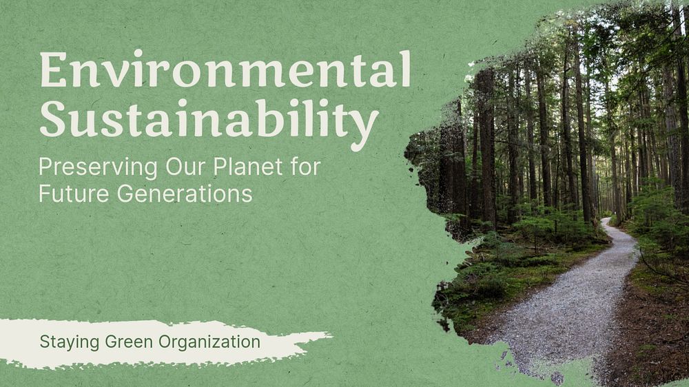 Environmental sustainability presentation template, editable design