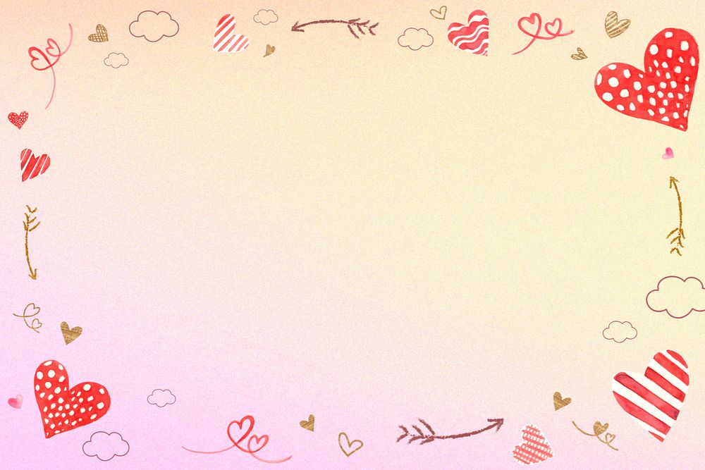 Pink watercolor Valentine's background, editable design