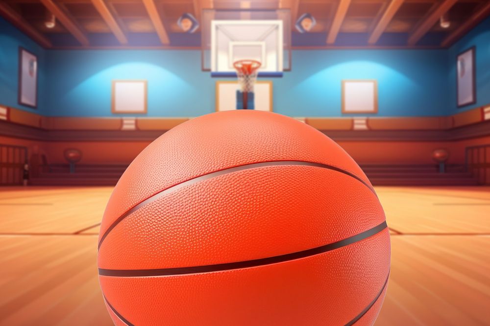 3D editable basketball court, sports remix