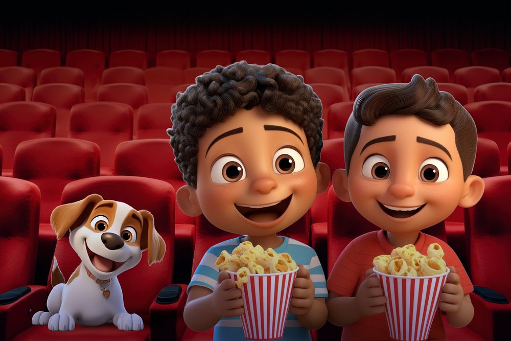 3D boys at the movies  editable remix