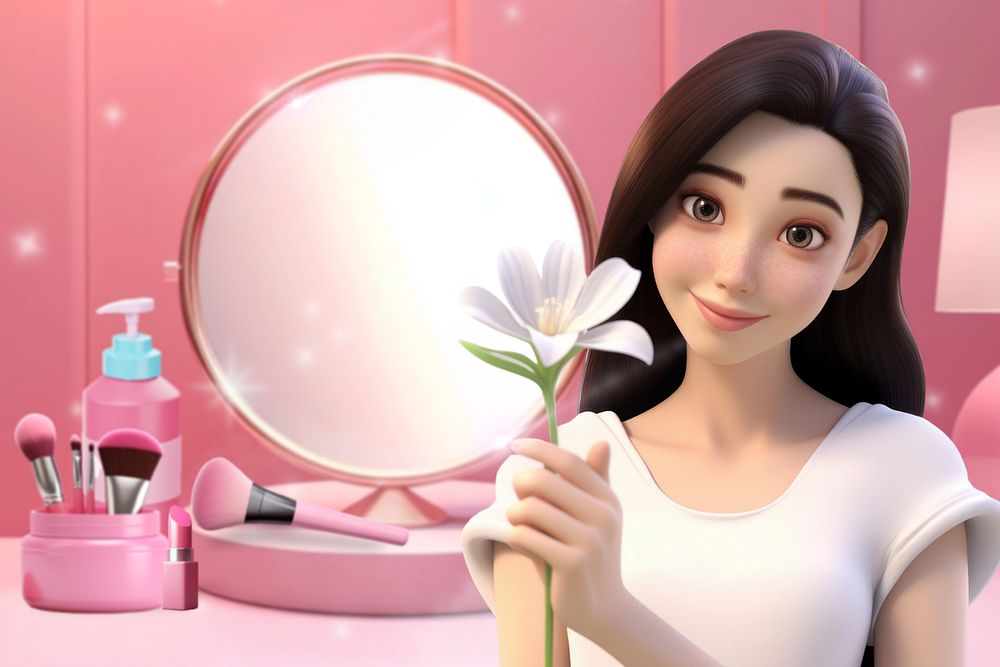 3D beauty blogger  editable remix