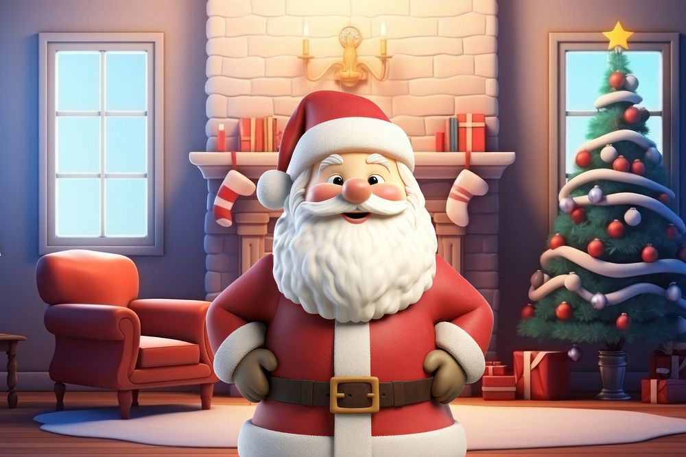 3D Christmas Santa Claus  editable remix