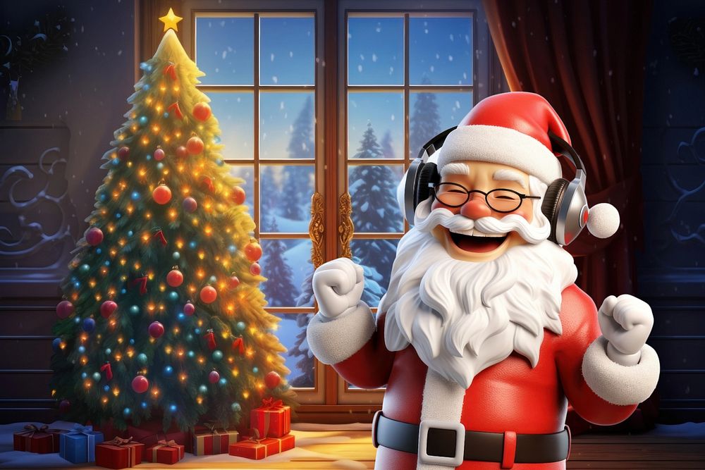 3D Christmas Santa Claus  editable remix