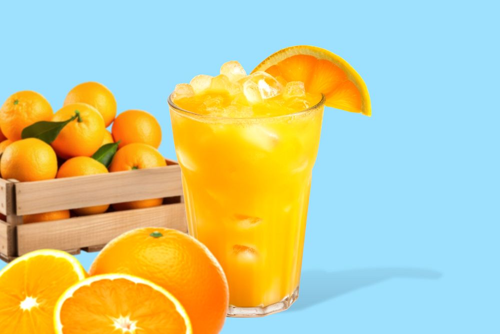 Orange juice, food remix, editable design