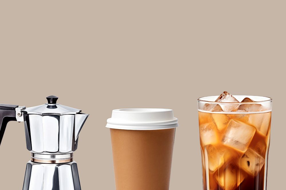 Coffee drinks, food remix, editable design