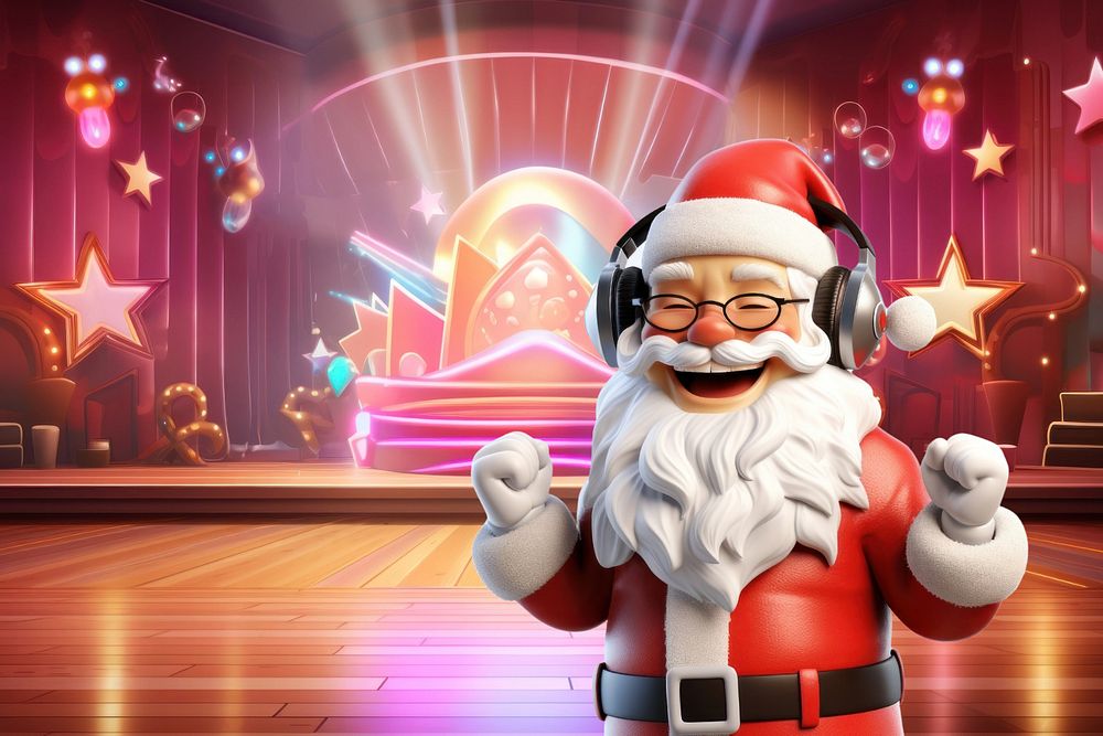 3D Christmas Santa Claus  editable remix