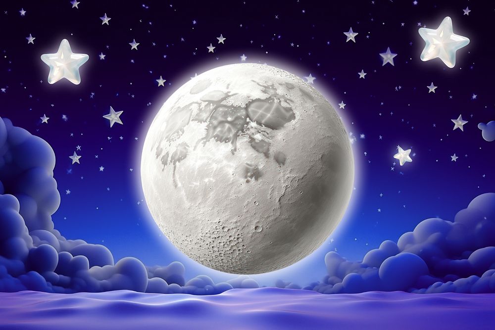 3D planet moon in space  editable remix