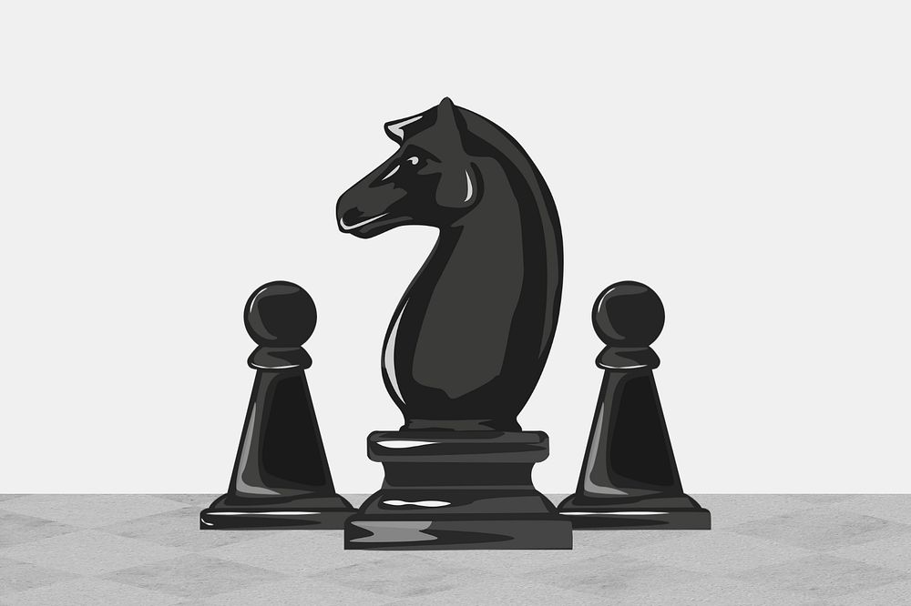 Chess pieces, aesthetic illustration, editable design