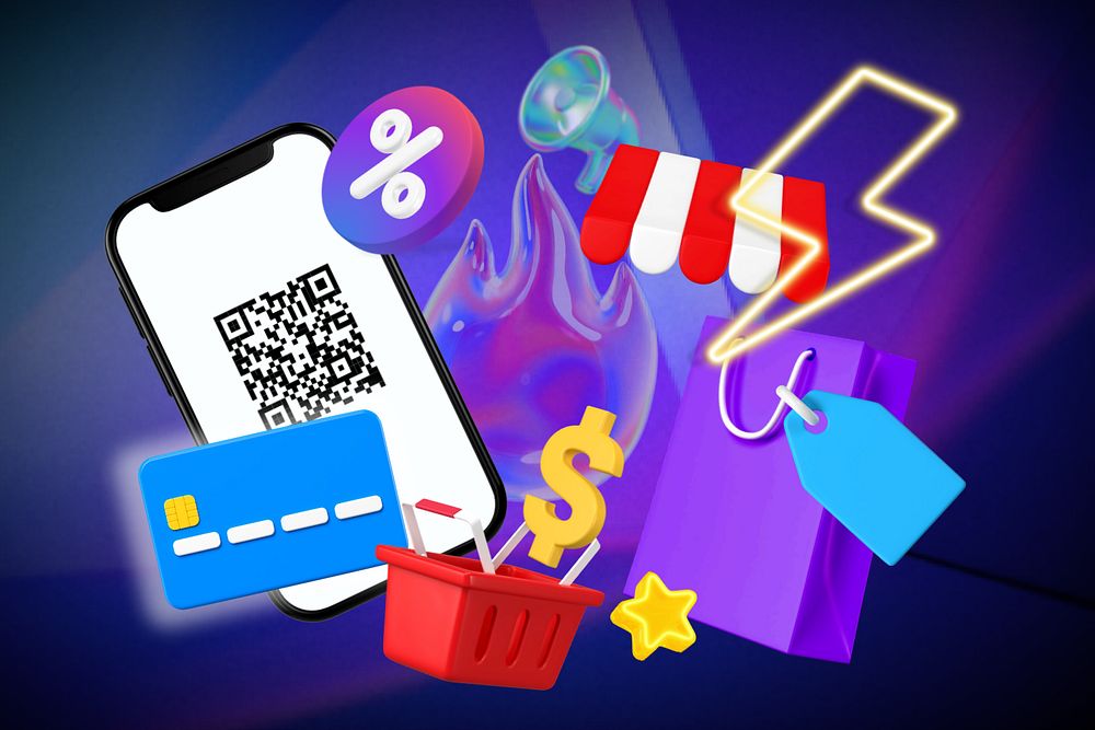 Retail sale, business 3d remix, editable design