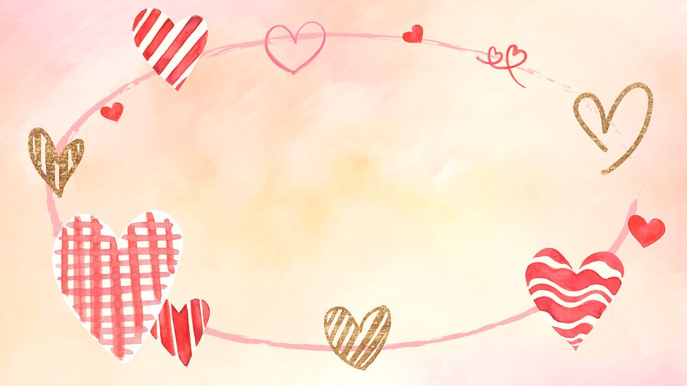 Cute love frame, editable background design