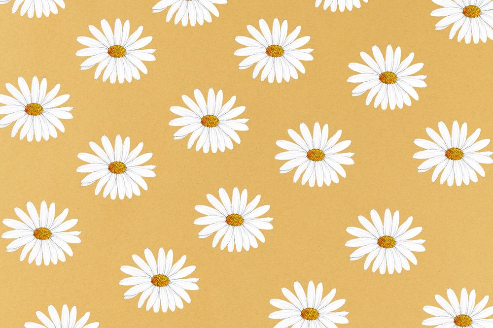 Editable white flower patterned background, botanical design