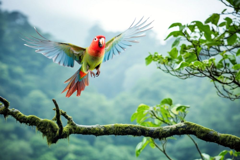 Parrot animal wildlife nature remix, editable design