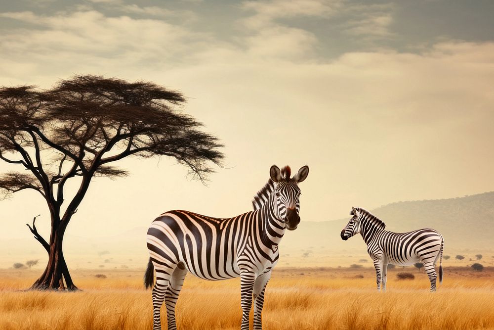 Zebra animal wildlife nature remix, editable design