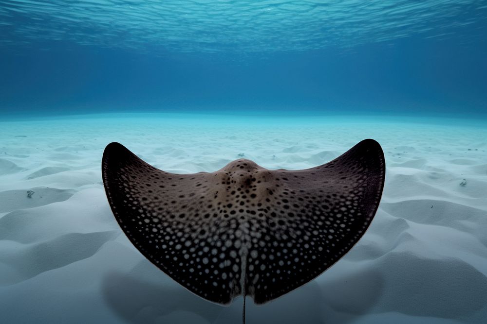 Stingray marine life nature remix, editable design