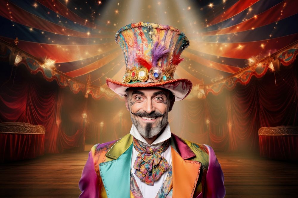 Circus show fantasy remix, editable design