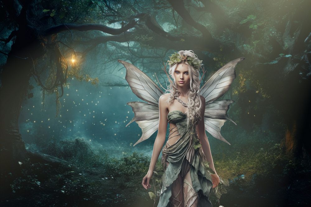 Woodland elf fantasy remix, editable design