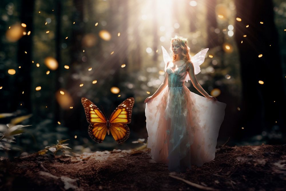 Enchanted forest fairy fantasy remix, editable design