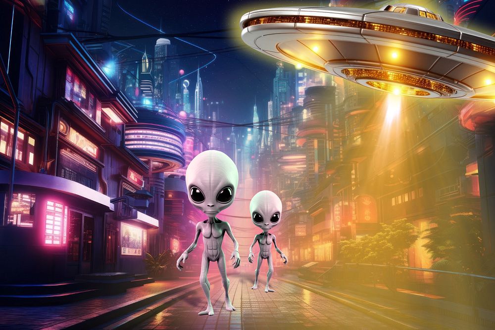 Aliens invasion fantasy remix, editable design