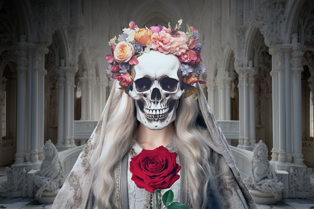 Medieval queen's death fantasy remix, editable design