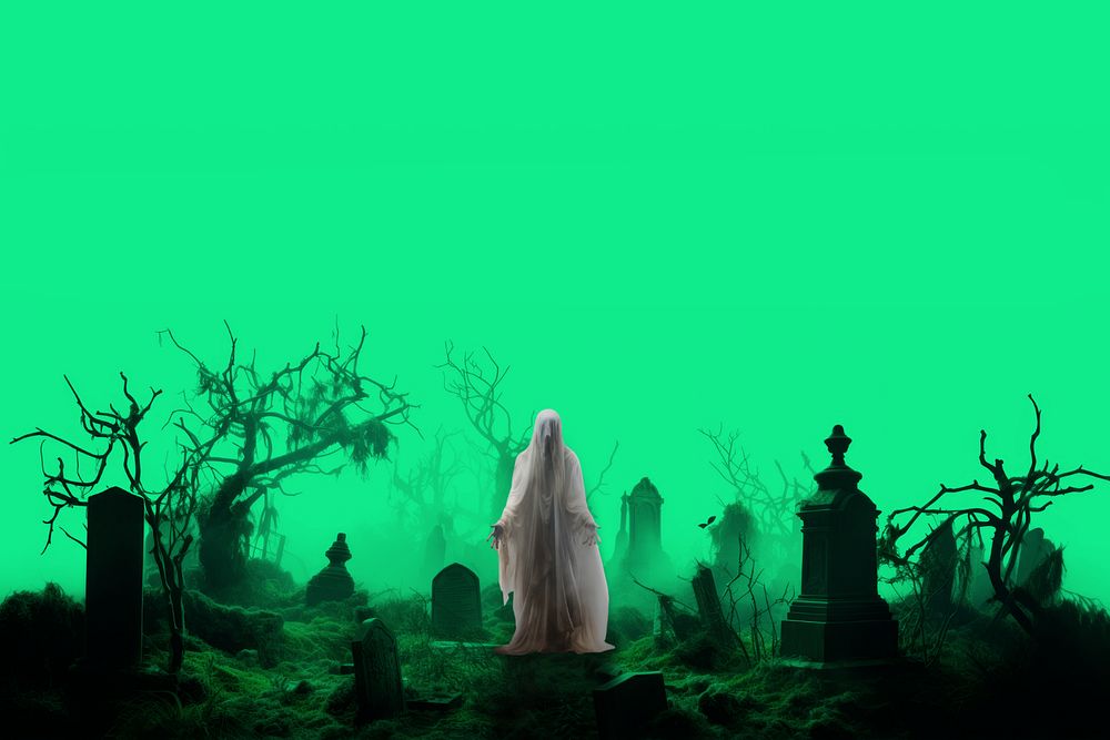 Cemetery ghost fantasy remix, editable design