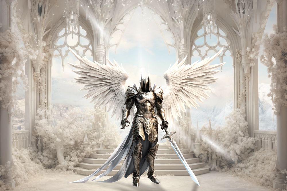 Knight angel fantasy remix, editable design