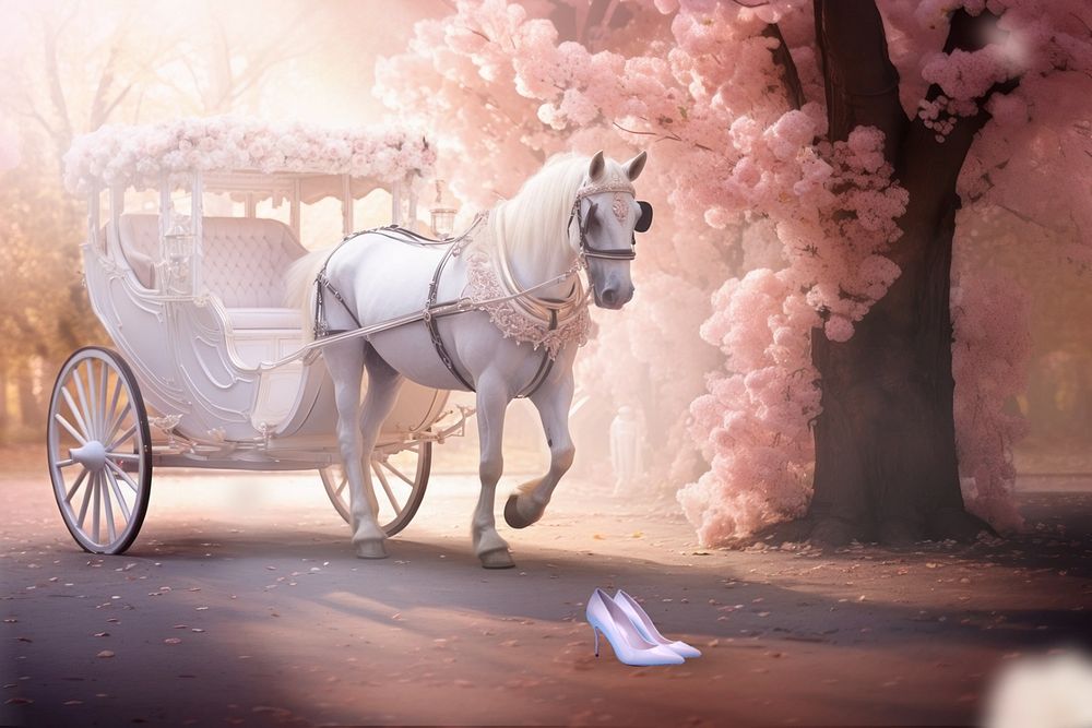 Cinderella horse carriage fantasy remix, editable design