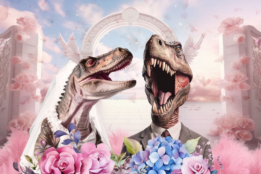 Dino marriage fantasy remix, editable design