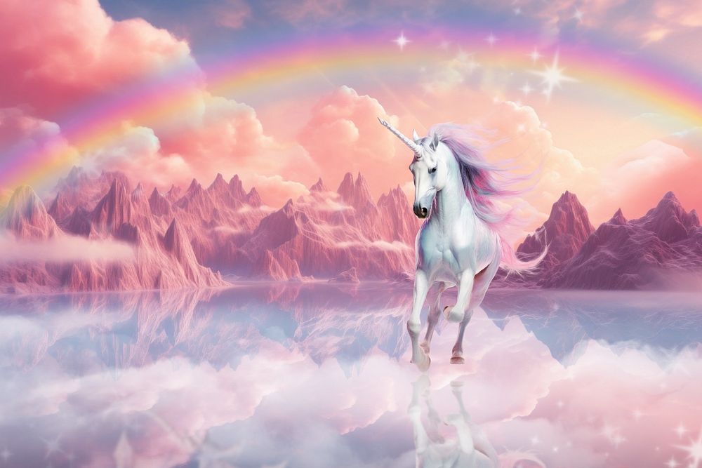 Sparkley unicorn fantasy remix, editable design