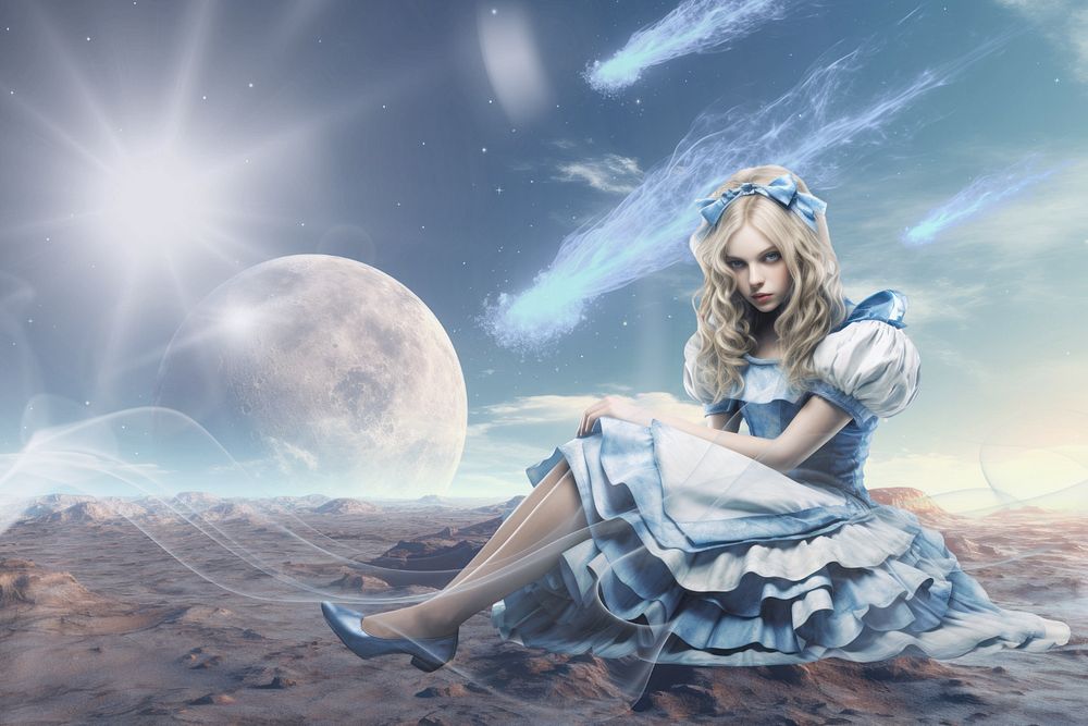 Alice in space fantasy remix, editable design